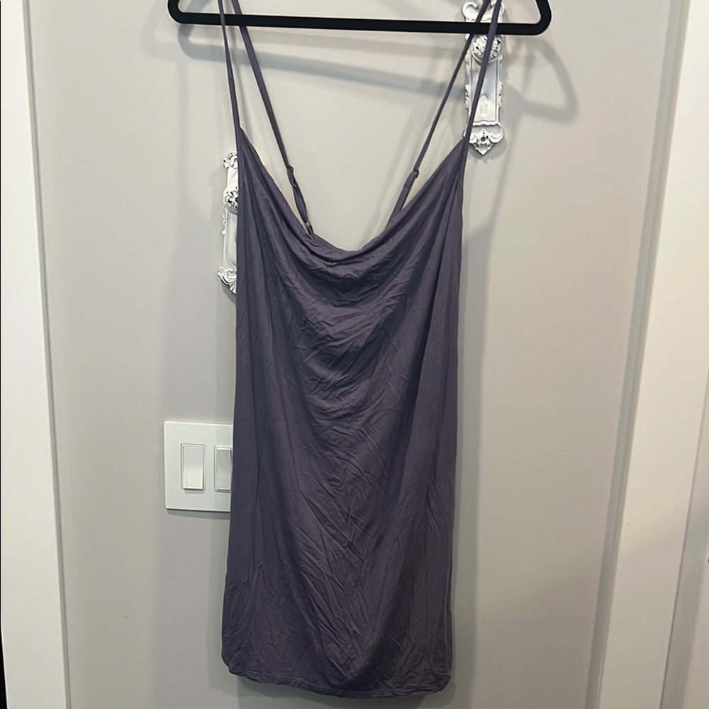 Adore Me Purple Chemise with Lace Trim